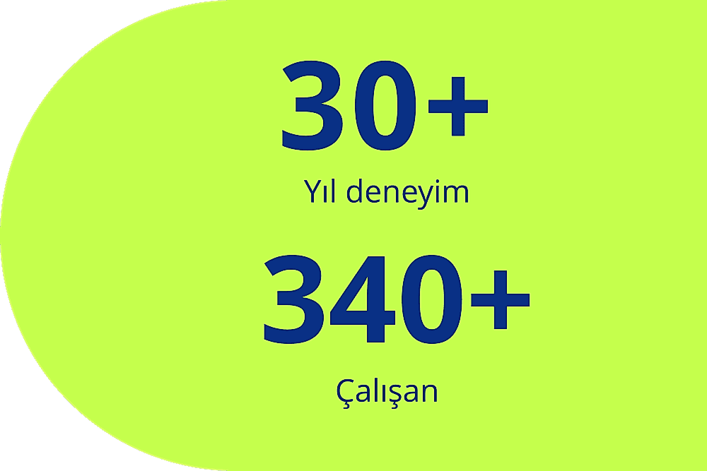 30+ Yıl Deneyim 340+ Çalışan
